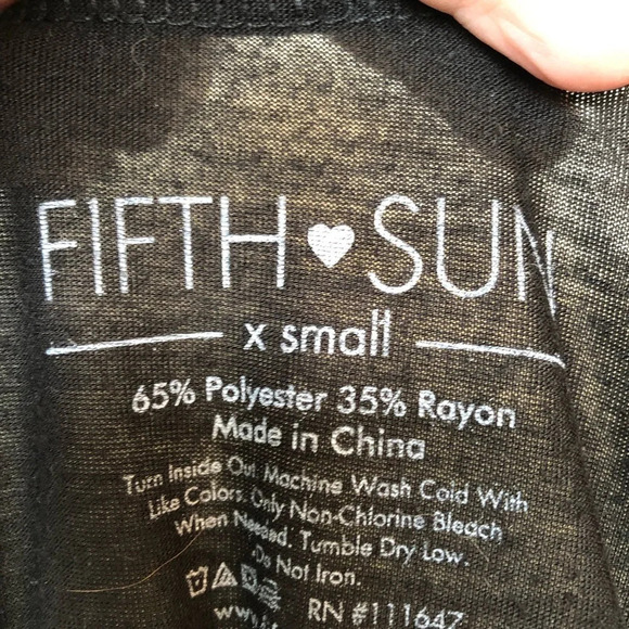 Fifth Sun Black Elephant T-shirt Size XS - Picture 3 of 4